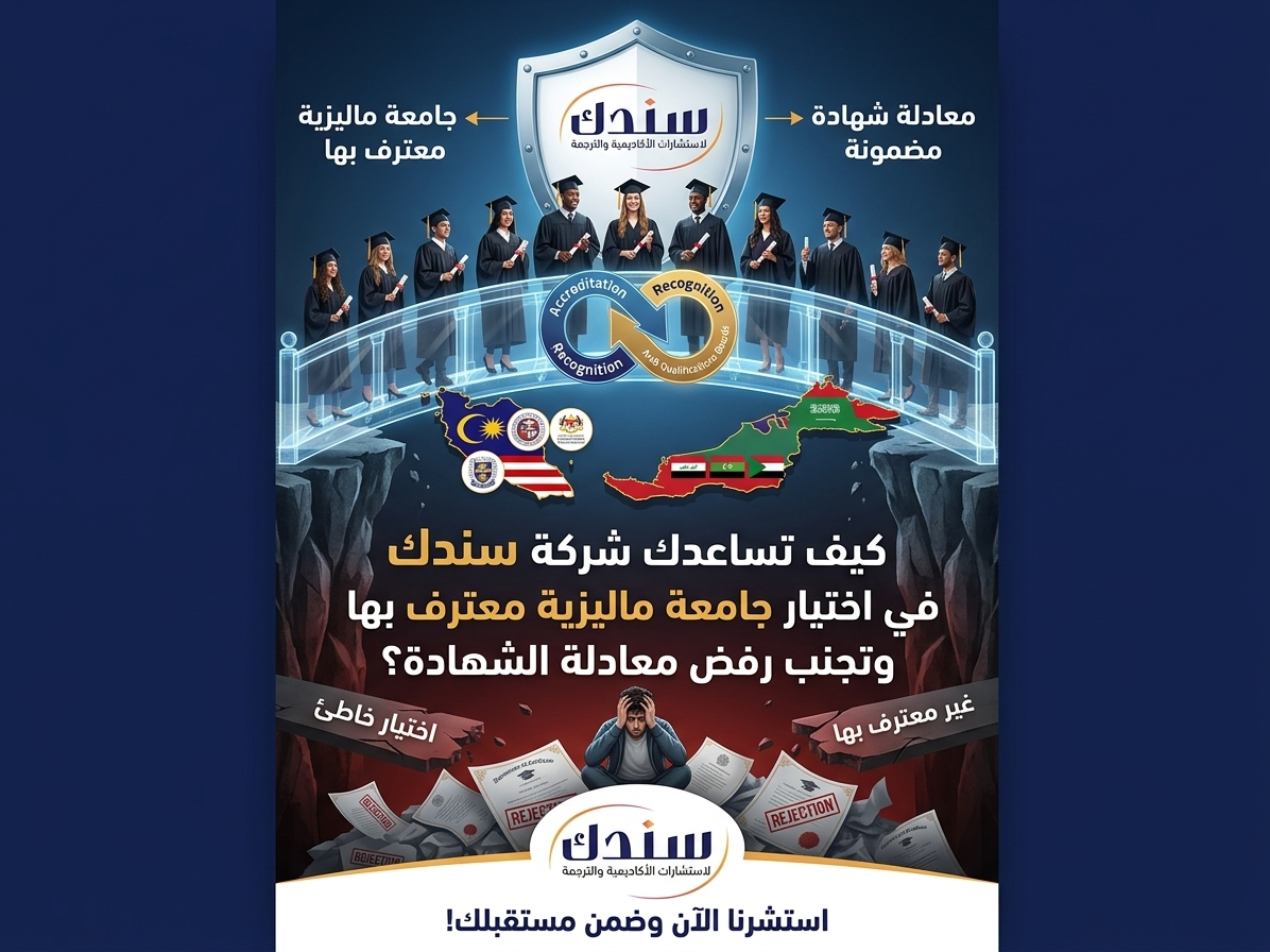 كيف تساعدك شركة سندك في اختيار جامعة ماليزية معترف بها وتجنب رفض معادلة الشهادة؟